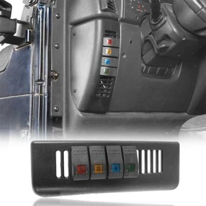 US ABS Pod Panel Kit w/ 4 Color Rocker Switches for Jeep Wrangler 97-06 TJ - Picture 1 of 11