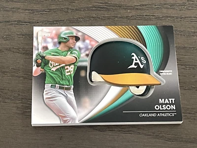 2022 Topps Batting Helmet Commemorative Relic Matt Olson #BH-MO Athletics - Image 1 of 2