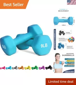 Versatile 9 lb Dumbbells with Neoprene Coating: Perfect for All Fitness Levels - Picture 1 of 9