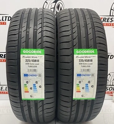 2 X 225 45 18 GOODRIDE 225/45R18 95W XL BRAND NEW TYRES C&B RATED TYRES 2254518 - Image 1 of 4
