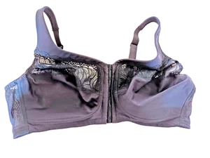 Glamorise 1210 schwarz MagicLift natürliche Form Frontbefestigung voller Becher BH UK 46D - Bild 1 von 4