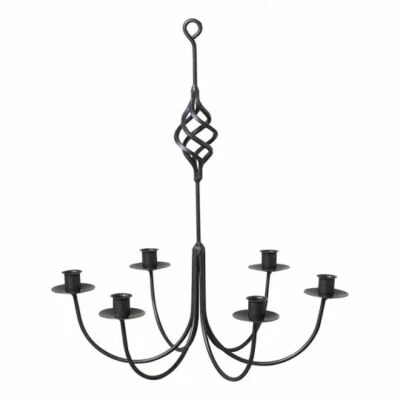 Wrought iron Candle Chandelier - 6 arms - Image 1 of 4