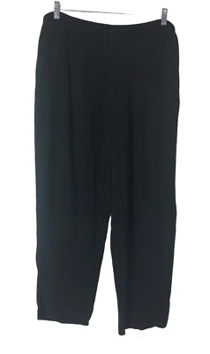 Calça Russ Berens Preta Extra Grande Feminina Tamanho 100% Tencel Lagenlook Artística Minimalista - Imagem 1 de 4