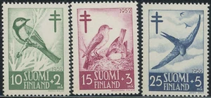 Finland #Mi413-Mi415 MNH 1952 Great Tit Spotted Flycatcher [B117-B119] - Picture 1 of 1