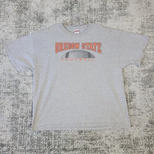 Camicia Vintage Oregon State Beavers Uomo Extra Large XL Grigio NCAA Calcio - Foto 1 di 10