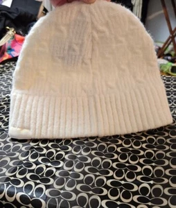 columbia white knit hat with brim nwot  - Picture 1 of 4