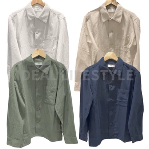 Chaqueta Camisa UNIQLO Algodón Lino S-4XL Natural/Beige/Oliva/Azul Marino Hombres 477557 Nueva con Etiquetas - Imagen 1 de 16