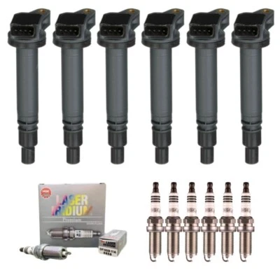 Set of 6 Ignition Coil & NGK Spark Plug for Lexus GS300 GS350 GS450h IS250 V6 - Image 1 of 4