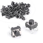 50pc Black Tactile Touch Push Button Switch Mini Momentary Tact Switches 6x6x5mm