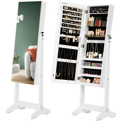 Schmuckschrank Spiegelschrank stehend 2 separaten Make-up-Organizern JJC002W01 - Bild 1 von 4