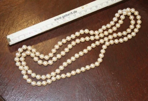 Perlkette Imitation 108 cm lang - Perlen 8 mm (P5) - Bild 1 von 2