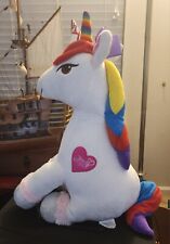 Nickelodeon JoJo Siwa Plush White Rainbow Unicorn 19” Large Stuffed Horse Toy