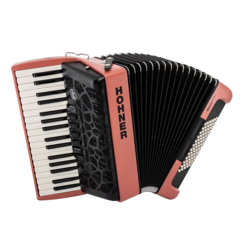 Hohner BRAVO MyColor III 72 Cromático Piano Llave Fuego Acordeón Rojo Veneciano Foto 1 de 1