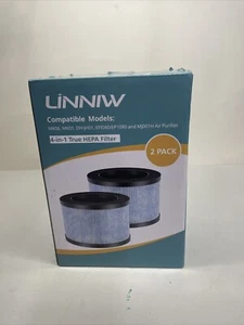 LINNIW 4 in 1 True HEPA Filter 2 pack Compatible W/ MK06, MK01, MJ001H, DH-JH01 - Picture 1 of 3