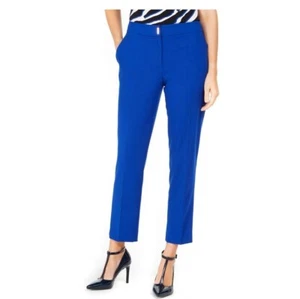 Calvin Klein Womens 2 Royal Blue Skinny Cropped Dress Pants NWT BL44 - Picture 1 of 5
