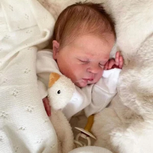 19inch Lifelike Sleeping Cloth Body Baby Reborn Doll Realistic Soft Newborn Gift - Picture 1 of 8