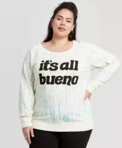 Sudadera para mujer manga larga cuello redondo gráfica It's All Bueno Zoee & Liv - Imagen 1 de 1