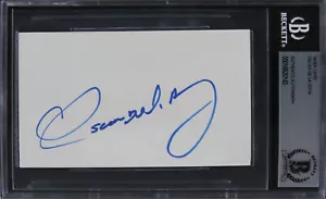 Oscar De La Hoya Boxing Authentic Signed 3x5 Index Card Autographed BAS Slabbed - Picture 1 of 2