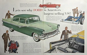 1956 Ford Thunderbird Special 225 HP V-8 Engine Largest Selling VTG Print Ad - Picture 1 of 1