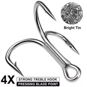 4x-Strong Höhenhaken Nadelspitze Angelhaken Big Game Ultra Strong 4# - 5/0 - Bild 1 von 14