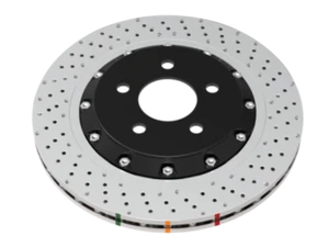DBA 53927SLVXD for 2022+ Volkswagen Golf R Mk8 5000 Series Cross Drilled & Dimpl - Picture 1 of 3