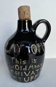 Vintage "Lay Off This Is The Old Man's Private Stuff" Pottery Decanter Jug - Picture 1 of 7