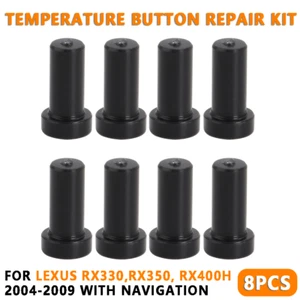 8PCS Temperature Button Repair Kit For Lexus RX330 RX350 RX400H 2004-2009 Black - Picture 1 of 10