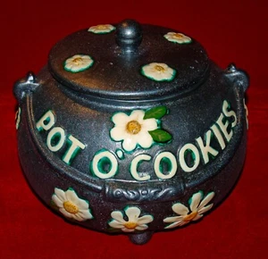 FRASCO DE GALLETAS VINTAGE Cerámica Twin Winton "Pot O' Cookies" Grande Años 80 - Imagen 1 de 6