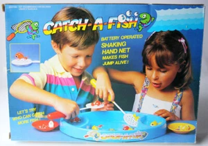 VINTAGE 80's CATCH-A-FISH FISHING GAME LITTLE FISHERMEN NEW ! - Picture 1 of 7
