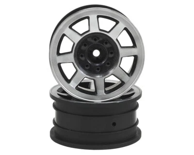 JConcepts Vengeance 1.9 Vaterra Ascender 12mm glue-on wheel black silver face .. - Bild 1 von 4