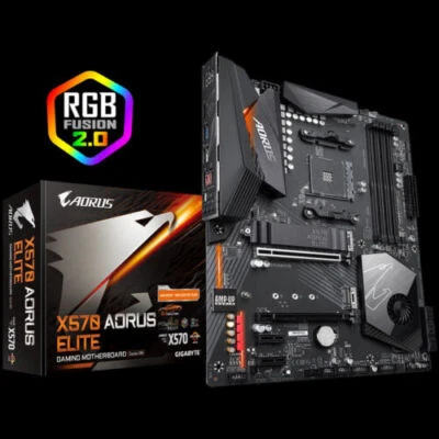 GIGABYTE X570 AORUS ELITE Motherboard With BOX Support AMD Ryzen 3000 Series CPU - Image 1 of 4