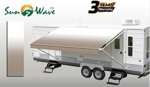 SunWave RV Awning Replacement Fabric 20' (Actual Width 19'2") Camel Fade - Foto 1 di 8