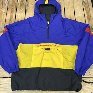 Vtg Speedo Sport Systems Windbreaker Jacket Men’s Medium 90s Colorblock Pullover - Picture 1 of 11