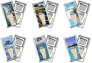 Clearwater FootWhere® Souvenir Fridge Magnets. 6 Piece Set. Made in USA - Picture 1 of 8