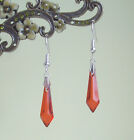 Dainty Translucent Red Faceted Teardrop Short Drop Earrings in Gift Bag