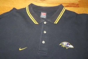 Vintage Nike Label - BALTIMORE RAVENS Logo 3-Button Embroidered (XL) Polo Shirt - Picture 1 of 4