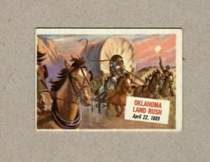 1954 Topps Scoop Card #38, Oklahoma Land Rush, ExF - Picture 1 of 2
