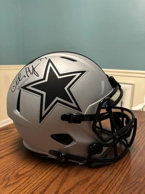 Réplica em tamanho real autografada assinada por Charles Haley capacete Rave Dallas Cowboys Beckett - Imagem 1 de 4