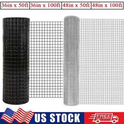  Hardware Cloth 36" 48" x 50'/100' Wire Mesh Roll Chicken Wire Fence 1/2" 19 Ga - Image 1 of 4