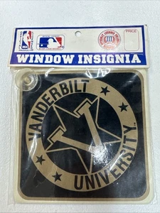 Vtg 1980s Vanderbilt University - Window Insignia With Suction Cup - Picture 1 of 2