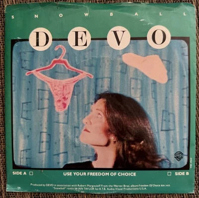 Devo - Snowball (remix) / Freedom of Choice - Warner WBS49621 - M PS - Image 1 of 4
