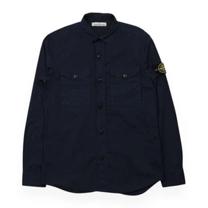 Stone Island Button Up Overshirt Size Medium Navy - Picture 1 of 4