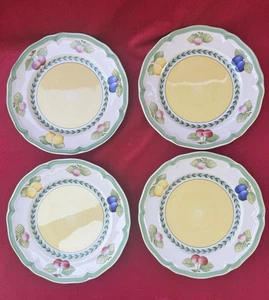 Set of 4 Villeroy & Boch French Garden Fleurence 8" Salad Plates Germany - Picture 1 of 5