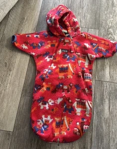 Patagonia Bunting Baby Snowsuit Zip Up Made In Usa Size M Vintage - Picture 1 of 8