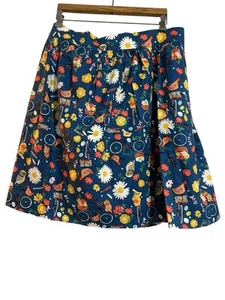Retrolicious A-Line Skirt Floral Rockabilly Pinup Retro Women’s 1X Farm Chicken - Picture 1 of 8