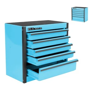 P.I.T. Mini Caja de Herramientas Capri Azul, Herramienta Portátil de Acero con Cabina Micro Roll de 5 Cajones... - Imagen 1 de 9