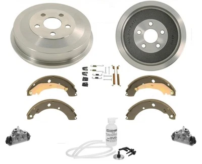 Brake Drums Shoes & Springs Cylinders for Subaru Forester 4 Wheel ABS 98-08 7Pc - Imagem 1 de 4