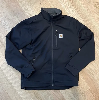 Carhartt Jacket Rain Defender Relaxed Fit Men's M Black Full Zip Soft Shell Work - Image 1 of 4