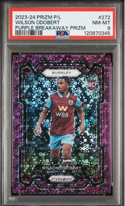 Prizm Prizm Wilson Odobert Breakaway Purple Prizm 2023-24/25 RC Burnley PSA 8 - Imagen 1 de 2