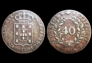 PORTUGAL - 1 Pataco 40 Réis 1832 (Miguel I) - Picture 1 of 3
